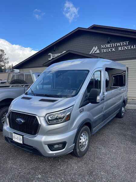 Northwest Truck Rentals passenger van outside the Smithers office